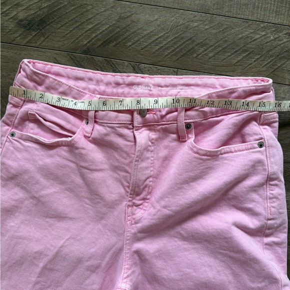 Old Navy Pink Wide Leg Women's Jeans | Extra High Rise | Size 8 - Picture 3 of 5